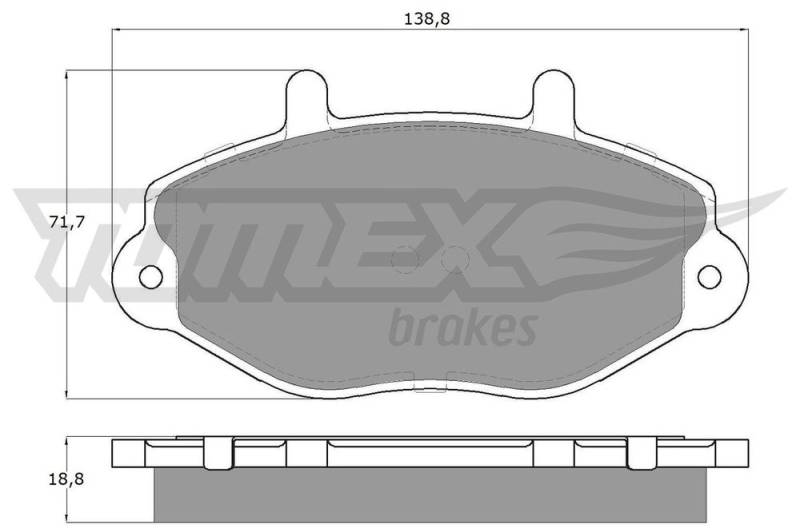 Bremsbelagsatz, Scheibenbremse Vorderachse TOMEX Brakes TX 11-92 von TOMEX Brakes