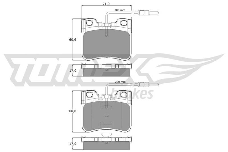 Bremsbelagsatz, Scheibenbremse Vorderachse TOMEX Brakes TX 11-98 von TOMEX Brakes