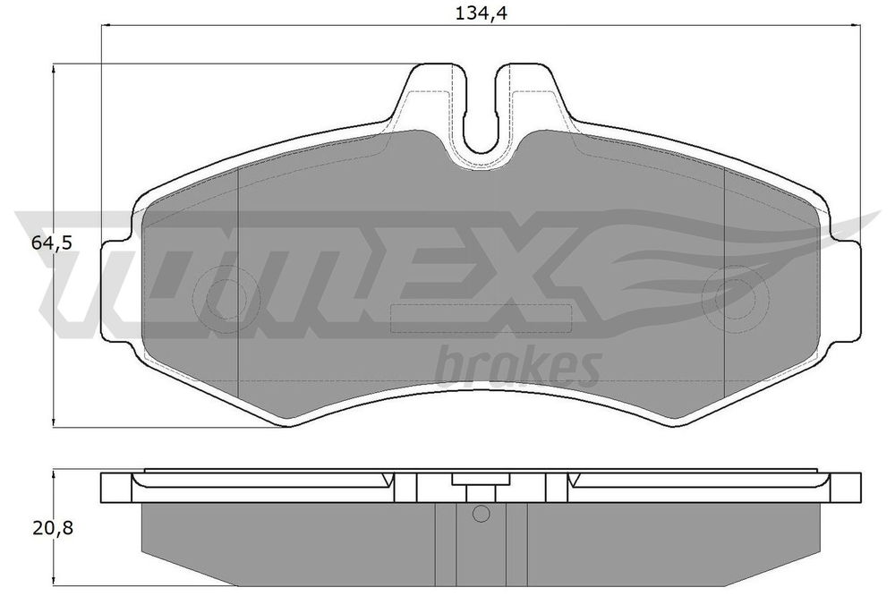 Bremsbelagsatz, Scheibenbremse Vorderachse TOMEX Brakes TX 12-23 von TOMEX Brakes