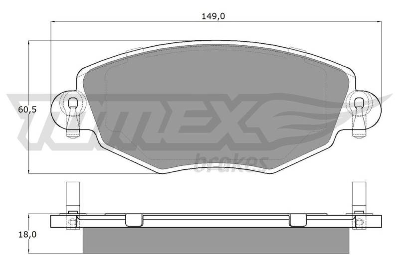 Bremsbelagsatz, Scheibenbremse Vorderachse TOMEX Brakes TX 12-58 von TOMEX Brakes