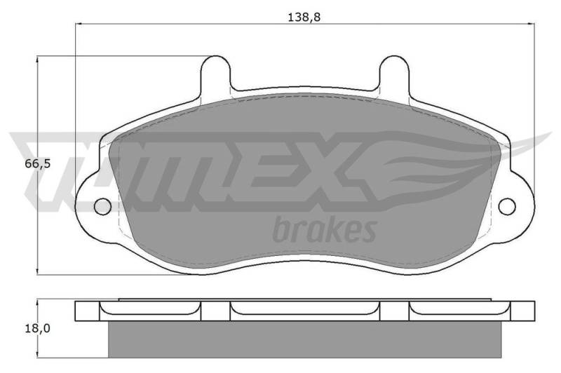 Bremsbelagsatz, Scheibenbremse Vorderachse TOMEX Brakes TX 13-01 von TOMEX Brakes