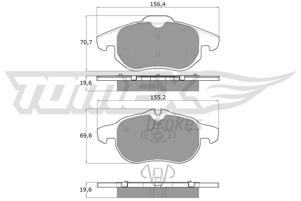 Bremsbelagsatz, Scheibenbremse Vorderachse TOMEX Brakes TX 13-04 von TOMEX Brakes