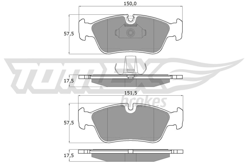 Bremsbelagsatz, Scheibenbremse Vorderachse TOMEX Brakes TX 13-16 von TOMEX Brakes