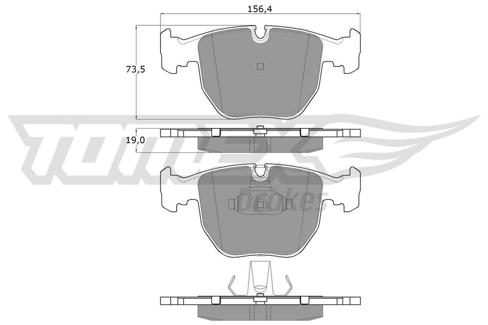 Bremsbelagsatz, Scheibenbremse Vorderachse TOMEX Brakes TX 13-23 von TOMEX Brakes