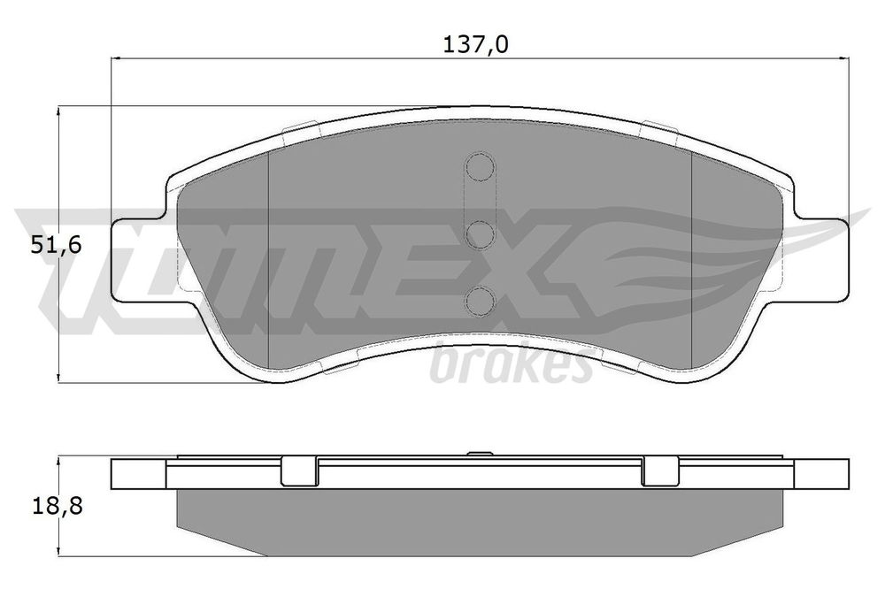 Bremsbelagsatz, Scheibenbremse Vorderachse TOMEX Brakes TX 13-27 von TOMEX Brakes