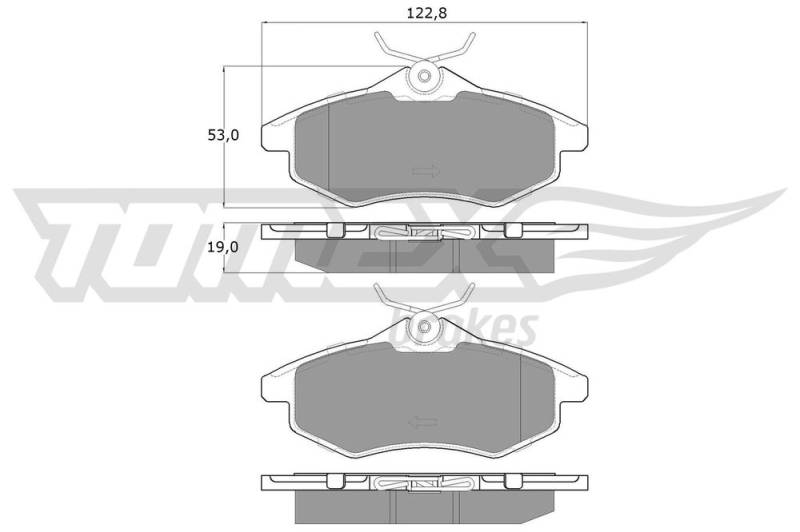 Bremsbelagsatz, Scheibenbremse Vorderachse TOMEX Brakes TX 13-28 von TOMEX Brakes