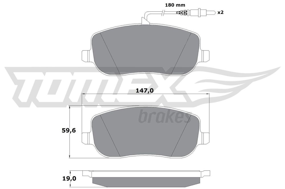 Bremsbelagsatz, Scheibenbremse Vorderachse TOMEX Brakes TX 13-34 von TOMEX Brakes