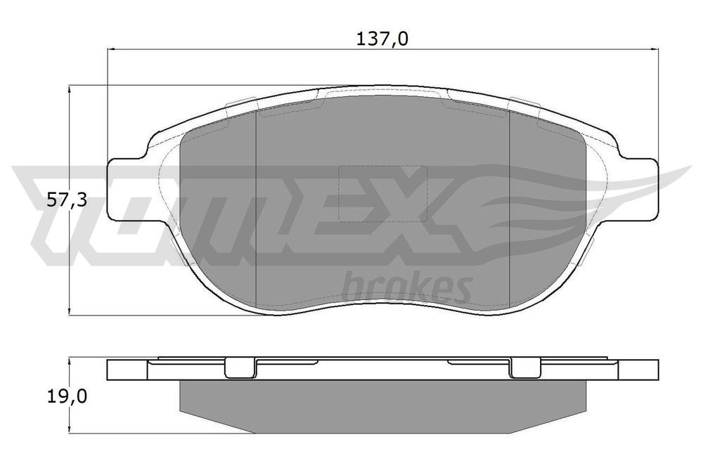 Bremsbelagsatz, Scheibenbremse Vorderachse TOMEX Brakes TX 13-42 von TOMEX Brakes