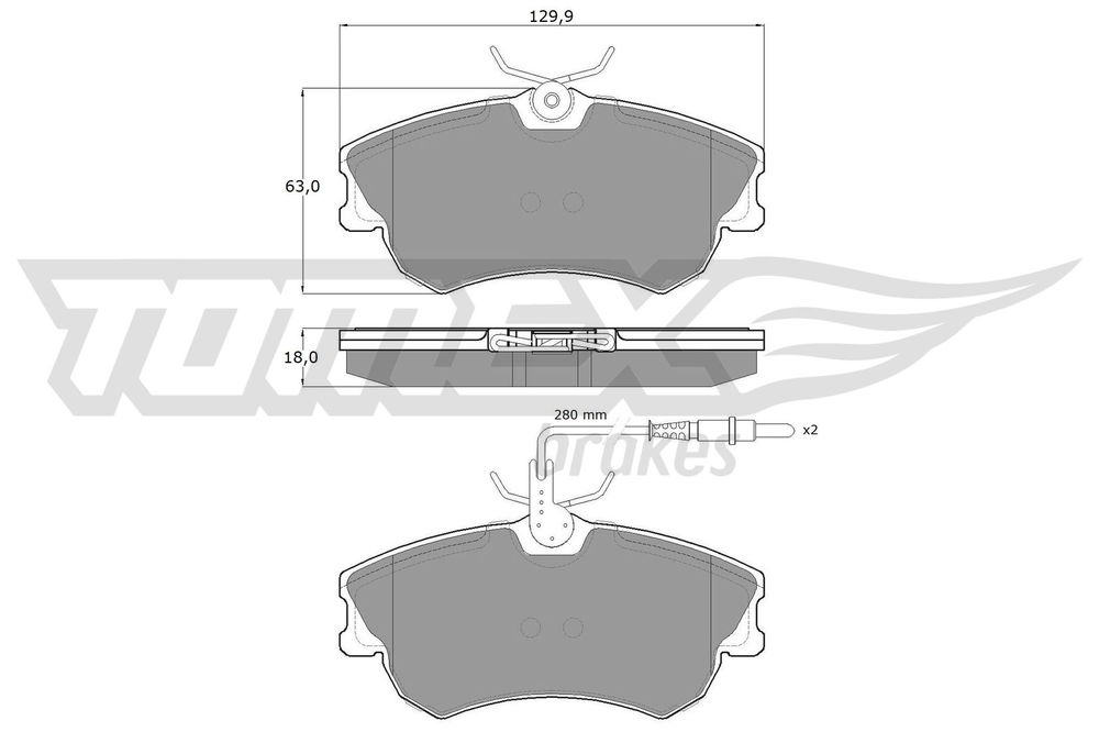 Bremsbelagsatz, Scheibenbremse Vorderachse TOMEX Brakes TX 13-47 von TOMEX Brakes