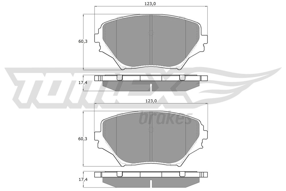 Bremsbelagsatz, Scheibenbremse Vorderachse TOMEX Brakes TX 13-85 von TOMEX Brakes