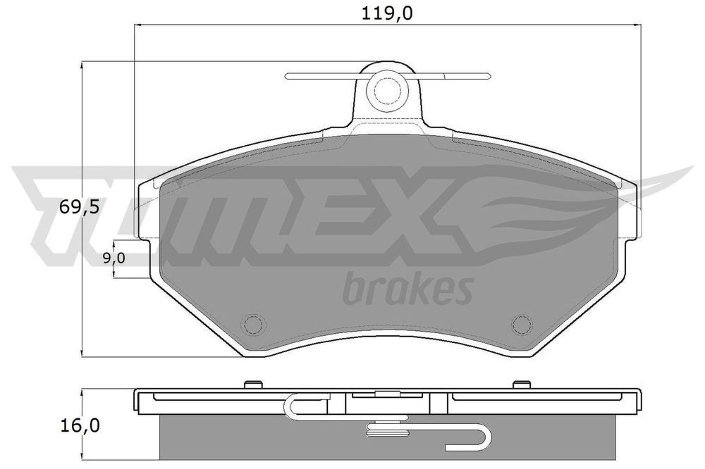 Bremsbelagsatz, Scheibenbremse Vorderachse TOMEX Brakes TX 13-94 von TOMEX Brakes