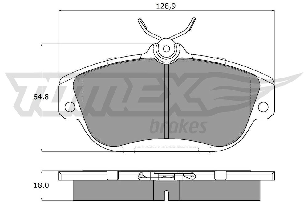 Bremsbelagsatz, Scheibenbremse Vorderachse TOMEX Brakes TX 14-01 von TOMEX Brakes