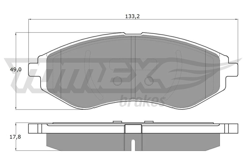 Bremsbelagsatz, Scheibenbremse Vorderachse TOMEX Brakes TX 14-22 von TOMEX Brakes