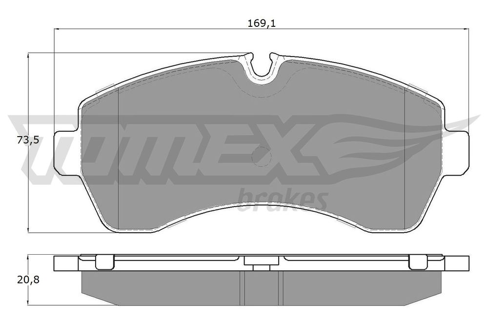 Bremsbelagsatz, Scheibenbremse Vorderachse TOMEX Brakes TX 14-24 von TOMEX Brakes