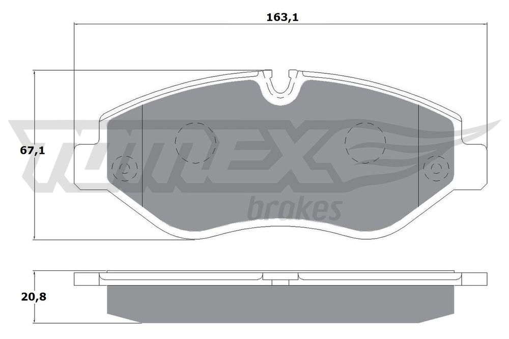 Bremsbelagsatz, Scheibenbremse Vorderachse TOMEX Brakes TX 14-25 von TOMEX Brakes