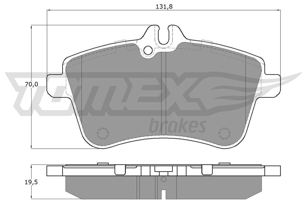 Bremsbelagsatz, Scheibenbremse Vorderachse TOMEX Brakes TX 14-55 von TOMEX Brakes