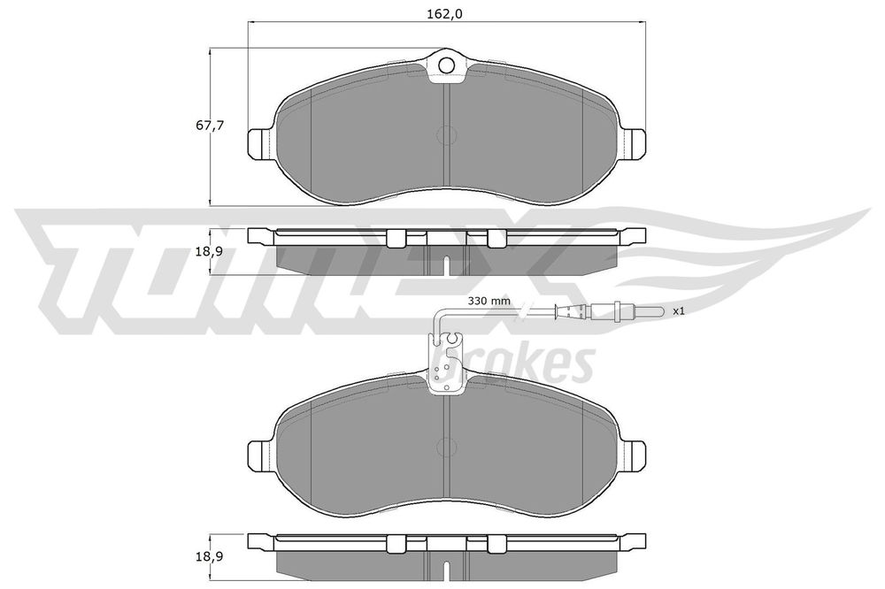 Bremsbelagsatz, Scheibenbremse Vorderachse TOMEX Brakes TX 14-83 von TOMEX Brakes