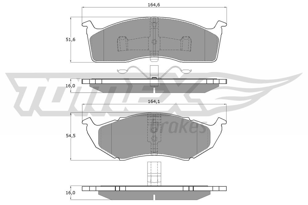 Bremsbelagsatz, Scheibenbremse Vorderachse TOMEX Brakes TX 15-34 von TOMEX Brakes