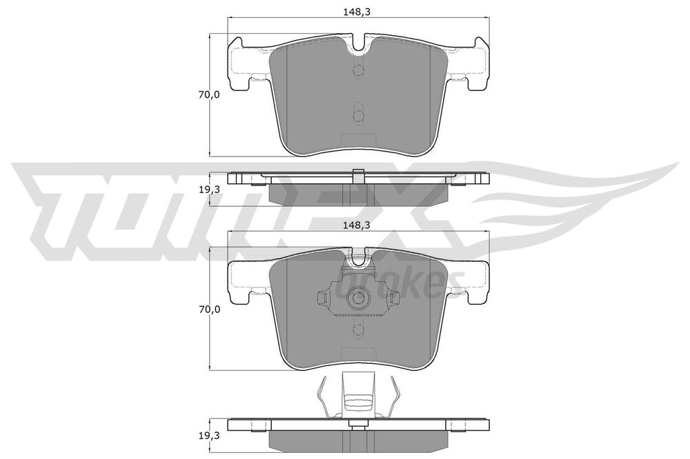 Bremsbelagsatz, Scheibenbremse Vorderachse TOMEX Brakes TX 16-85 von TOMEX Brakes