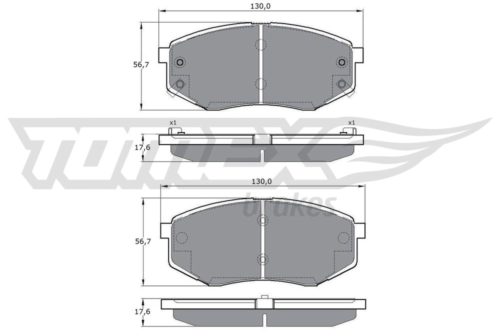 Bremsbelagsatz, Scheibenbremse Vorderachse TOMEX Brakes TX 17-08 von TOMEX Brakes