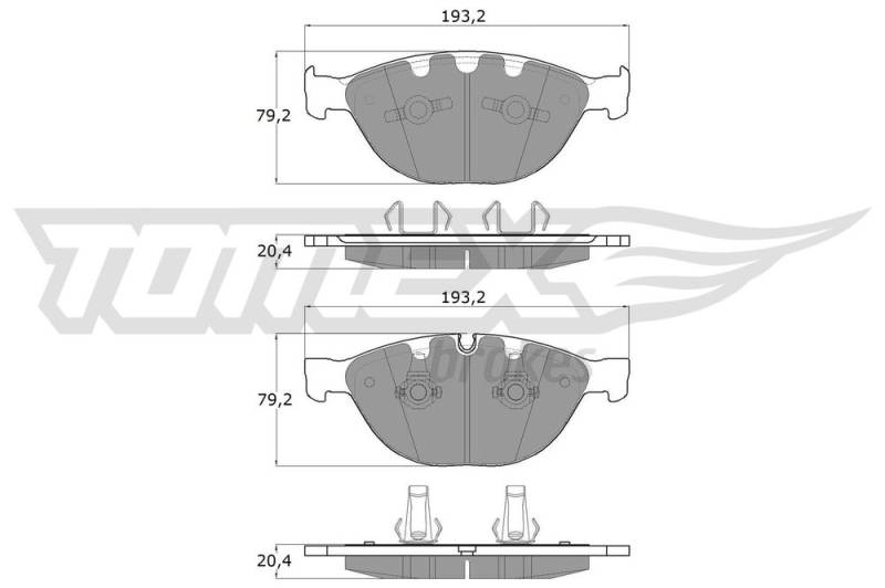 Bremsbelagsatz, Scheibenbremse Vorderachse TOMEX Brakes TX 17-37 von TOMEX Brakes