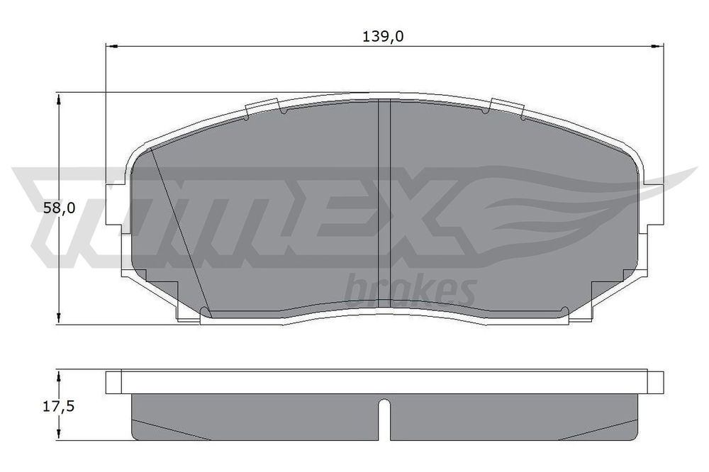 Bremsbelagsatz, Scheibenbremse Vorderachse TOMEX Brakes TX 17-42 von TOMEX Brakes