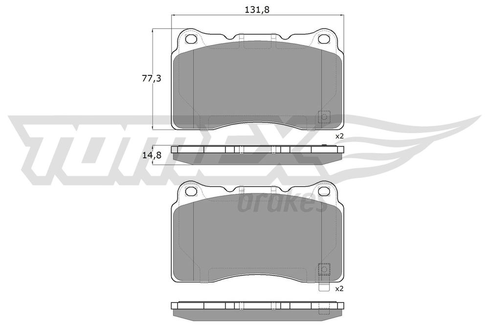 Bremsbelagsatz, Scheibenbremse Vorderachse TOMEX Brakes TX 17-96 von TOMEX Brakes