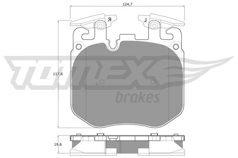 Bremsbelagsatz, Scheibenbremse Vorderachse TOMEX Brakes TX 18-50 von TOMEX Brakes