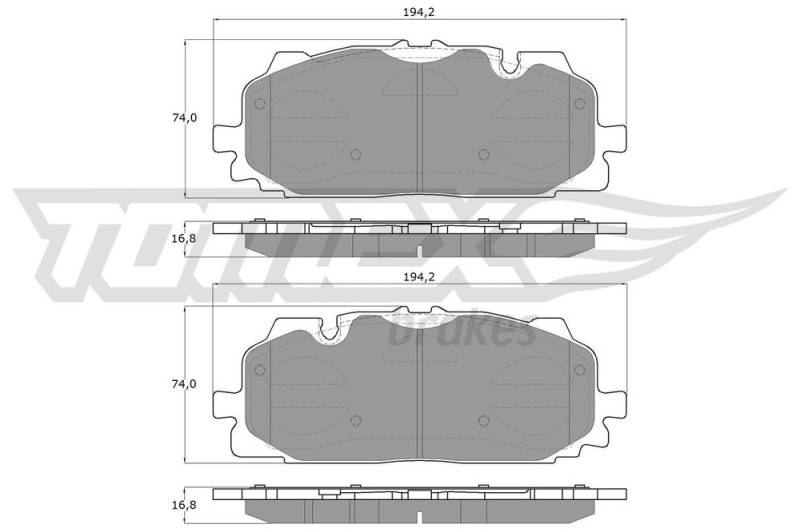 Bremsbelagsatz, Scheibenbremse Vorderachse TOMEX Brakes TX 18-60 von TOMEX Brakes