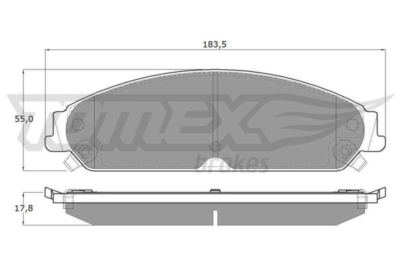 Bremsbelagsatz, Scheibenbremse Vorderachse TOMEX Brakes TX 19-20 von TOMEX Brakes