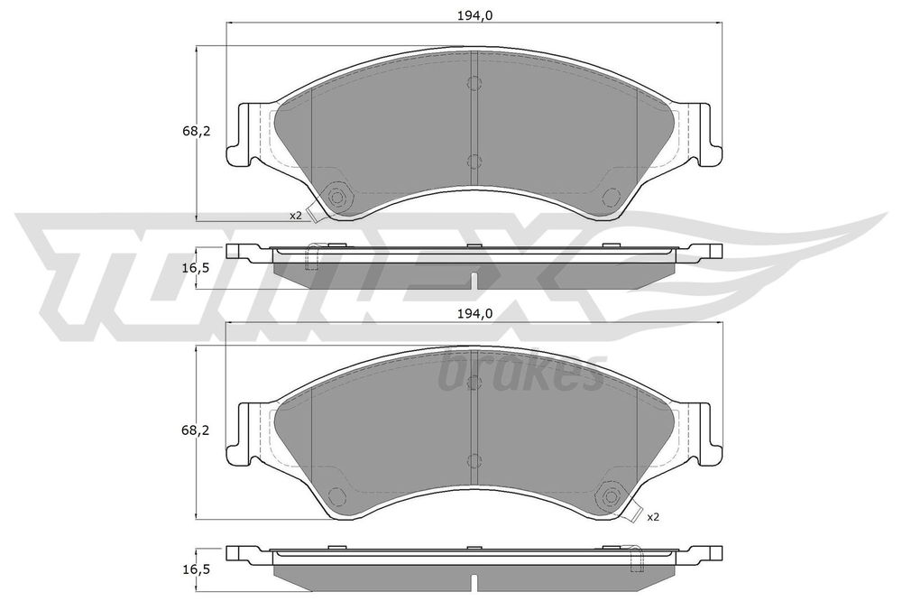 Bremsbelagsatz, Scheibenbremse Vorderachse TOMEX Brakes TX 19-22 von TOMEX Brakes