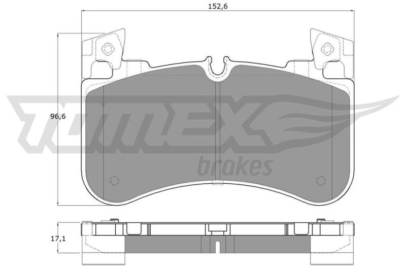 Bremsbelagsatz, Scheibenbremse Vorderachse TOMEX Brakes TX 19-53 von TOMEX Brakes