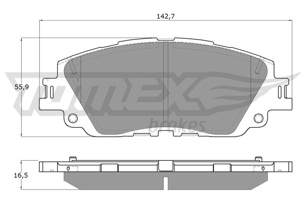 Bremsbelagsatz, Scheibenbremse Vorderachse TOMEX Brakes TX 19-64 von TOMEX Brakes