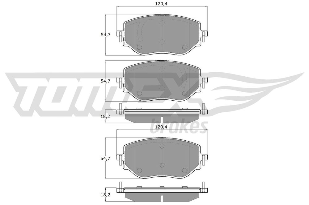 Bremsbelagsatz, Scheibenbremse Vorderachse TOMEX Brakes TX 19-76 von TOMEX Brakes