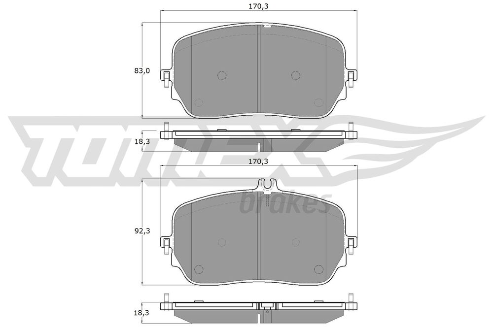 Bremsbelagsatz, Scheibenbremse Vorderachse TOMEX Brakes TX 19-78 von TOMEX Brakes