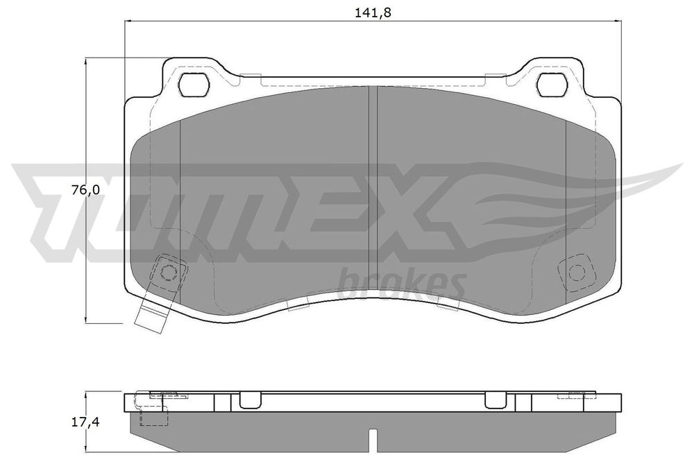 Bremsbelagsatz, Scheibenbremse Vorderachse TOMEX Brakes TX 19-95 von TOMEX Brakes