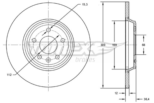 Bremsscheibe Hinterachse TOMEX Brakes TX 72-50 von TOMEX Brakes