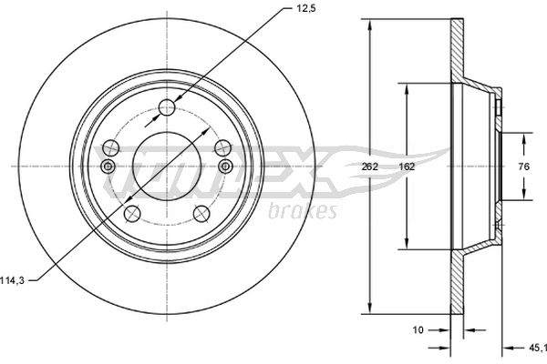 Bremsscheibe Hinterachse TOMEX Brakes TX 72-58 von TOMEX Brakes