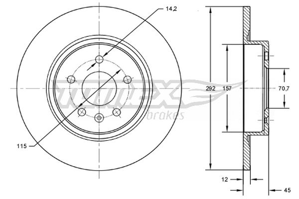 Bremsscheibe Hinterachse TOMEX Brakes TX 72-59 von TOMEX Brakes