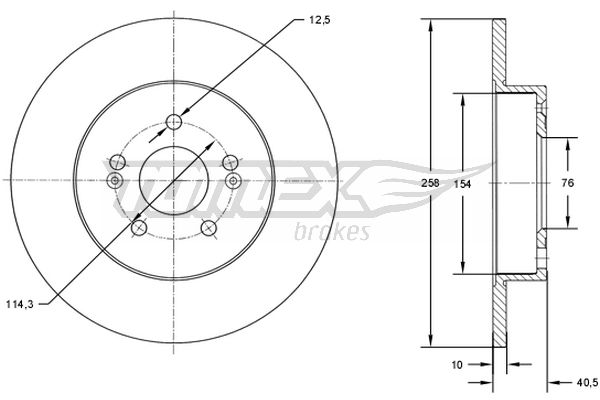 Bremsscheibe Hinterachse TOMEX Brakes TX 73-05 von TOMEX Brakes