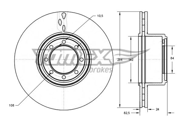 Bremsscheibe Hinterachse TOMEX Brakes TX 73-42 von TOMEX Brakes