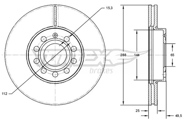 Bremsscheibe TOMEX Brakes TX 71-31 von TOMEX Brakes