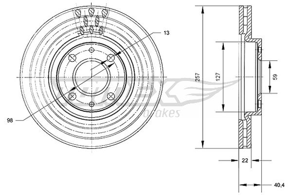 Bremsscheibe Vorderachse TOMEX Brakes TX 70-56 von TOMEX Brakes