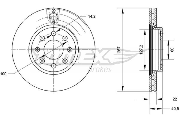 Bremsscheibe Vorderachse TOMEX Brakes TX 70-85 von TOMEX Brakes