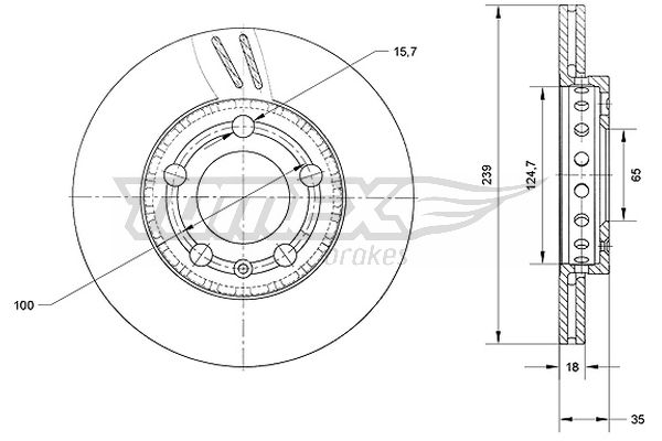 Bremsscheibe Vorderachse TOMEX Brakes TX 71-09 von TOMEX Brakes