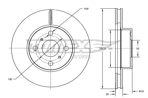 Bremsscheibe Vorderachse TOMEX Brakes TX 71-32 von TOMEX Brakes