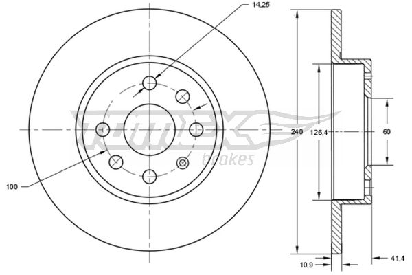 Bremsscheibe Vorderachse TOMEX Brakes TX 71-52 von TOMEX Brakes