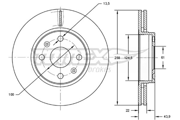 Bremsscheibe Vorderachse TOMEX Brakes TX 72-52 von TOMEX Brakes