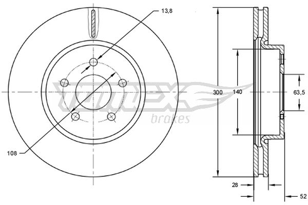 Bremsscheibe Vorderachse TOMEX Brakes TX 72-80 von TOMEX Brakes