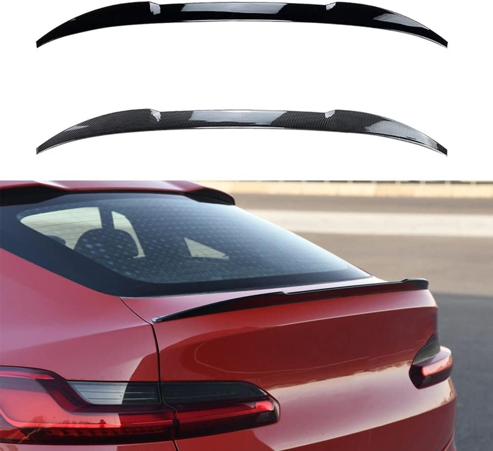 Auto Kofferraum Heck Spoiler für BMW X4 G02 2019+ X4 M, Spoiler Heckspoiler Heckflügel Car Tuning Accessories,B-Glossy Carbon von TONFON